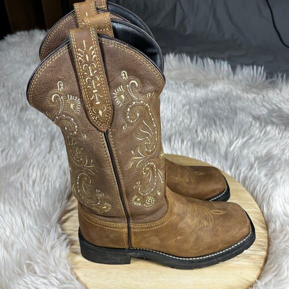 Masterson Boots Womens Sz 7M Brown Leather Style RB4700 Cowgirl Equestrian Rodeo main image 8